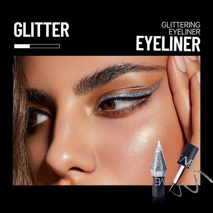 5Pcs Diamond Glitter Eyeliner Set - Waterproof, Long-Lasting Sparkle for Eyes