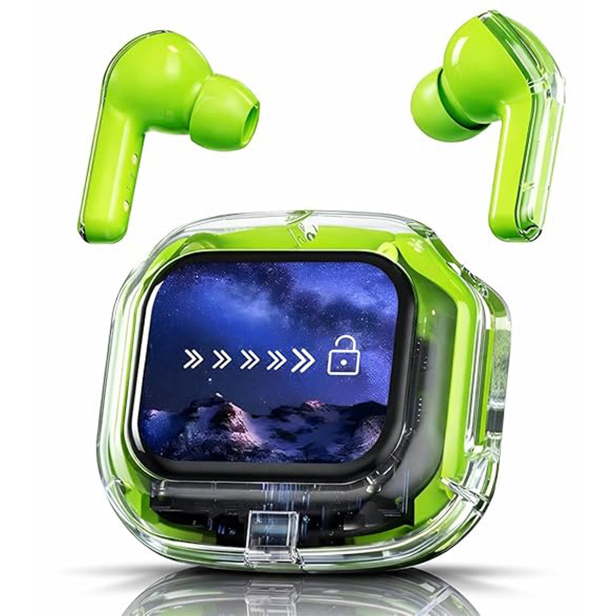AI Translation in-Ear Bluetooth 5.4 Earbuds, Full-Color Touch Screen Case