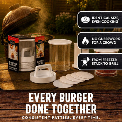 Burger Patty Maker,Multi‑Layer Burger Press Set for BBQ Homemade Prep