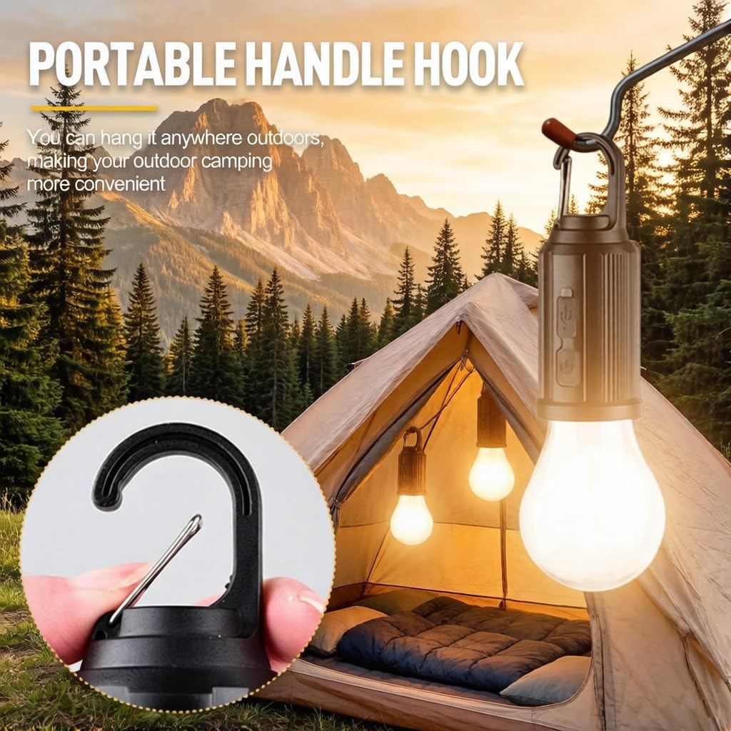 2 Pack Portable LED Solar USB Rechargeable Lantern Flashlight