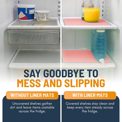 Refrigerator Liners for Shelves Non-Adhesive Shelf or Drawer Liner