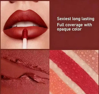 6Pcs Matte Liquid Lipstick Makeup Set - Matte liquid Long-Lasting Wear Non-Stick Cup Not Fade Waterproof Lip Gloss