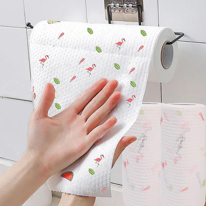 100pcs Household Disposable Rag Thickened Non-woven Kitchen Cleaning Cloth