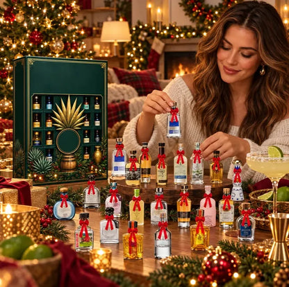 24-Day Mini Tequila Bottle Advent Blind Box for Holiday Celebration