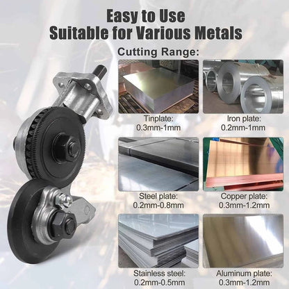 Electric Drill Sheet Metal Cutter Attachment Set for Cutting Iron