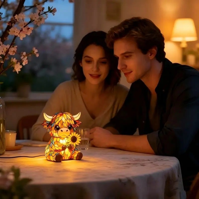 Creative Highland Cow LED Night Light