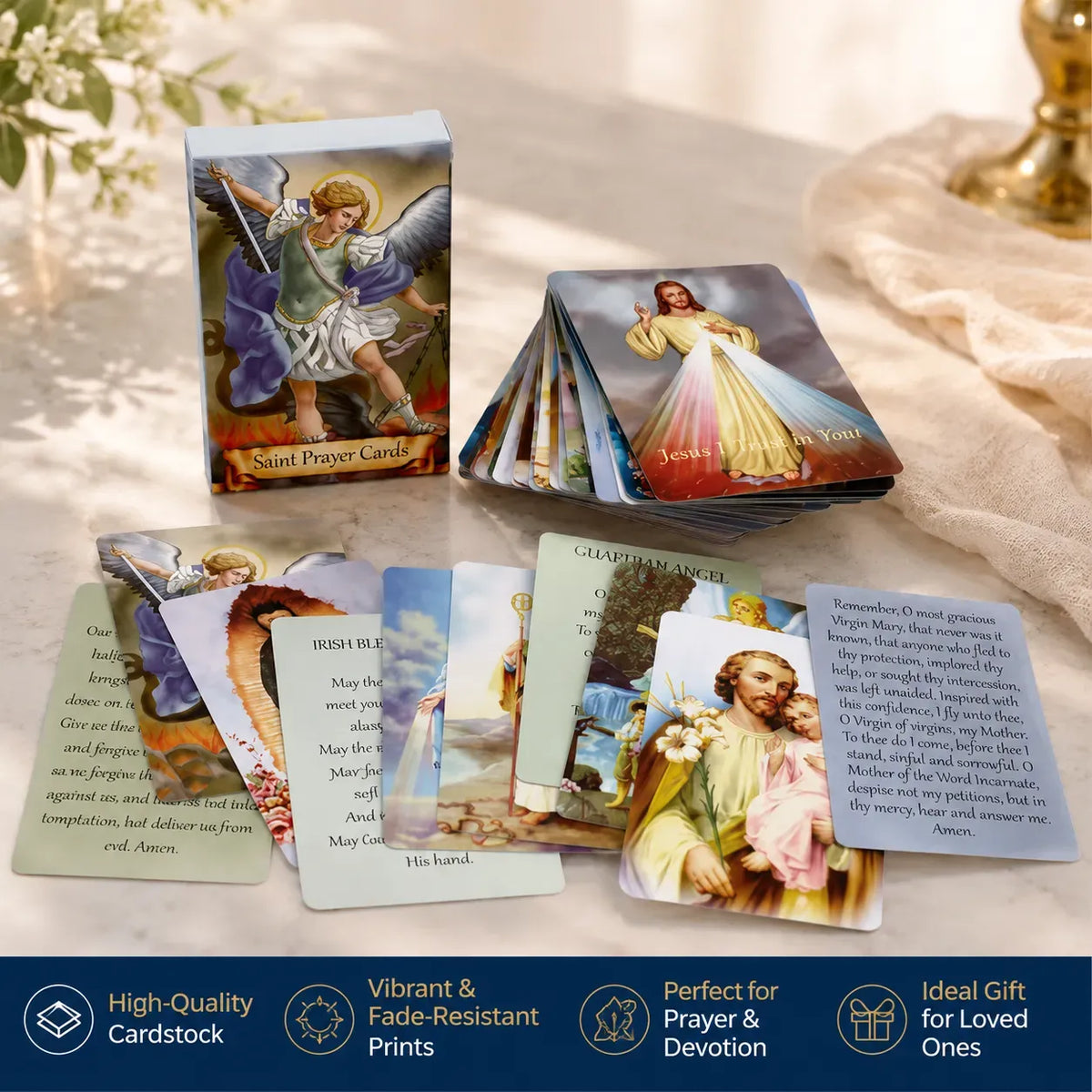 Catholic PU+PVC Leather Holy Card Holder