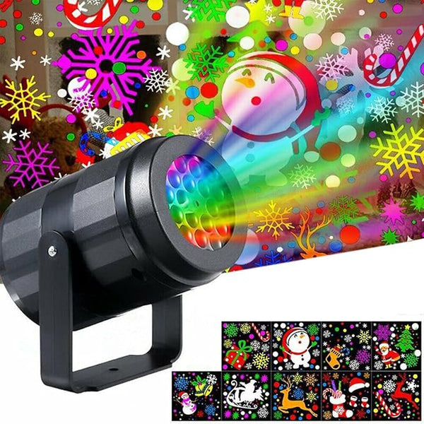 Adjustable-angle holiday-themed projector