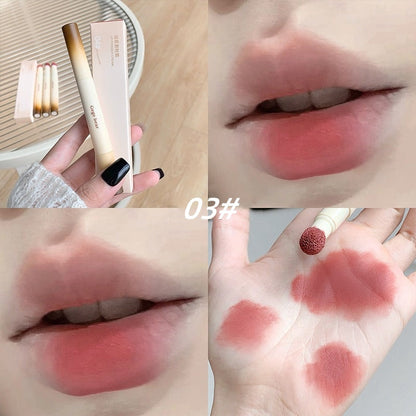 4-Piece Velvet Matte Lip Crayon Set – Waterproof, Kiss-Proof, and Smudge-Proof Lip Makeup Collection