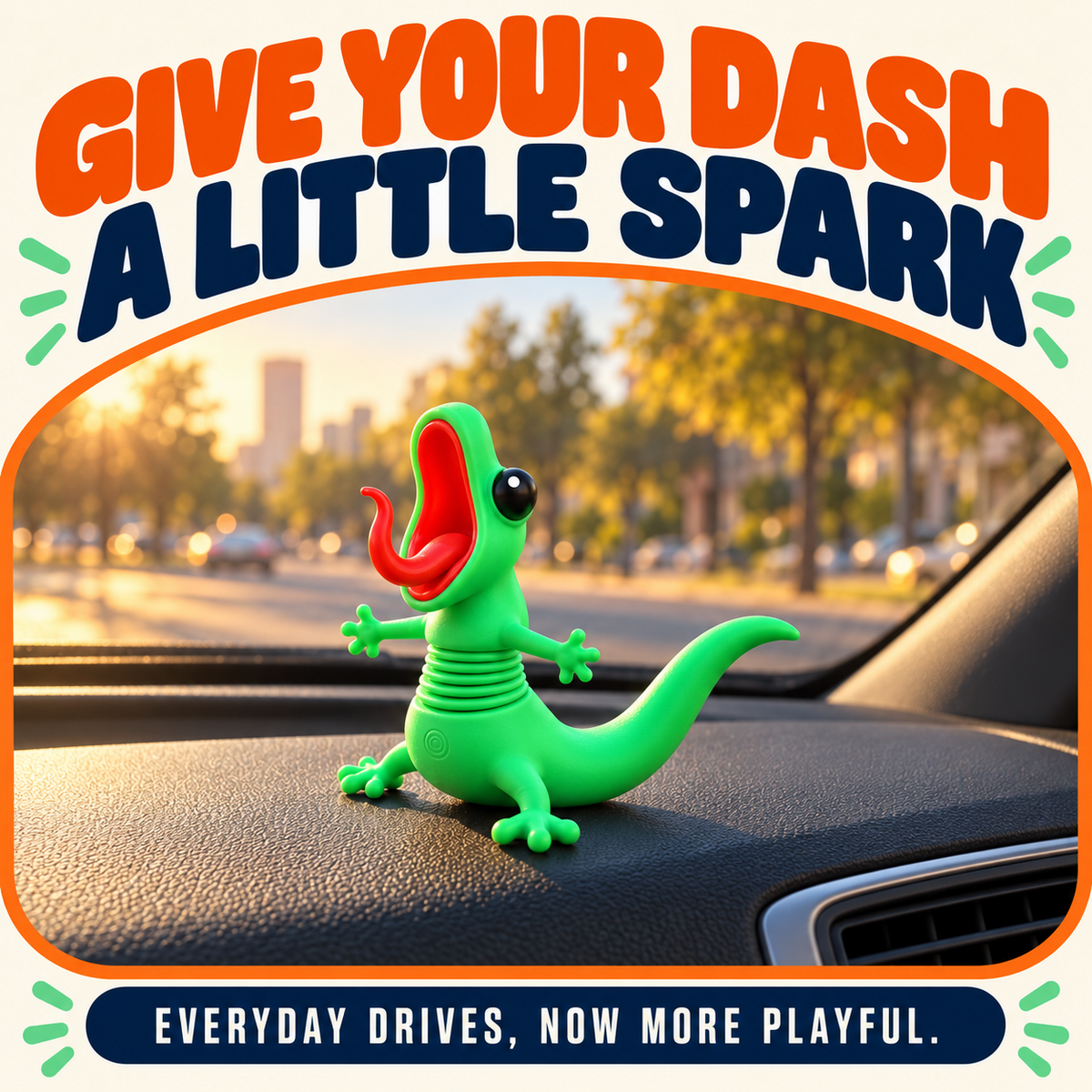 Roadside Lizard Buddy - Car & Motorcycle Decor