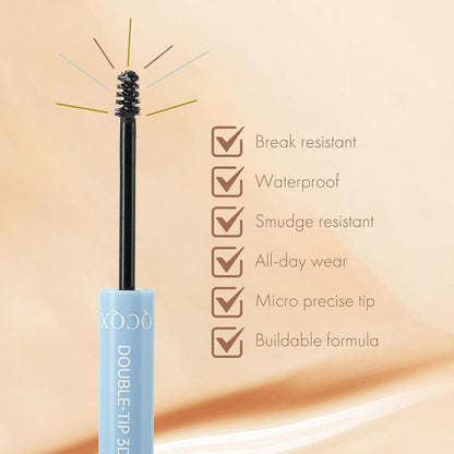 2PCS Dual-Ended 4-Tip Precision Eyebrow Pencil with Spoolie Brush