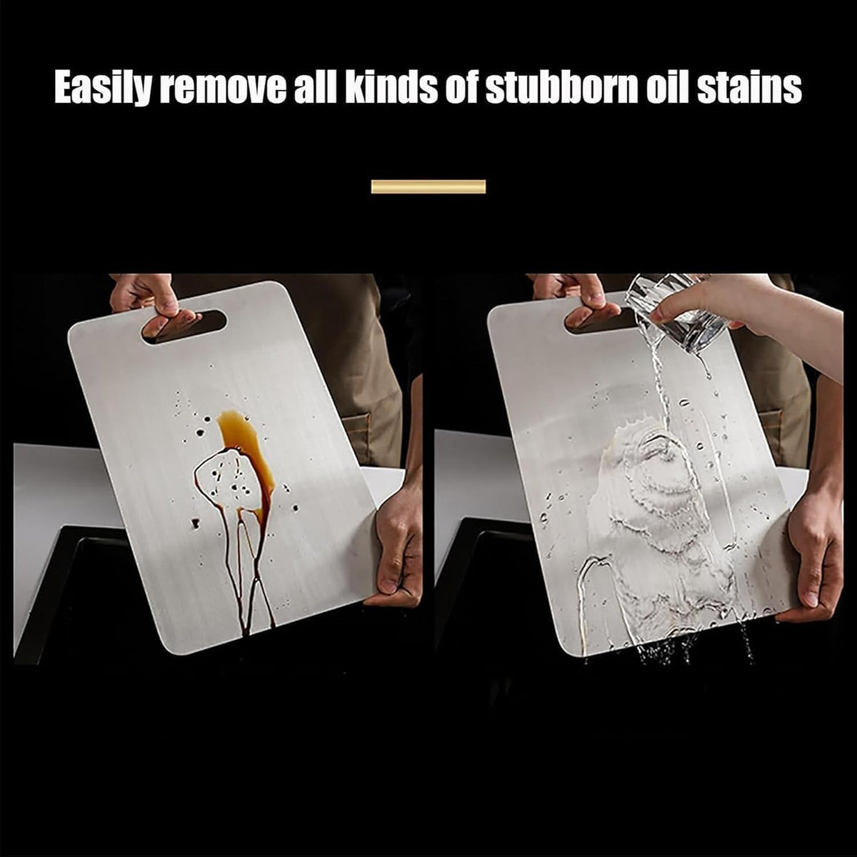 316 Stainless Steel Double-Sided Cutting Board for Meat Fruit & Vegetable