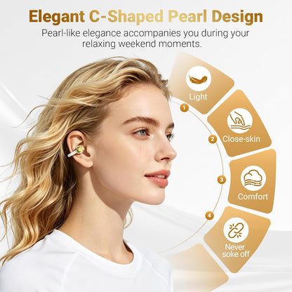 X22 Fashionable Clip On Wireless Headphones-Handbag‑Style Handbag & Butterfly Crystal-Buckle Earrings