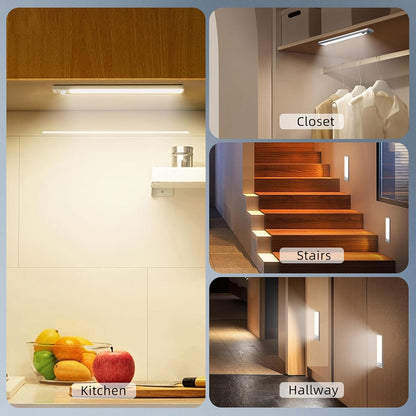 2 Pack Under Cabinet Lights - Rechargeable Motion Sensor Light