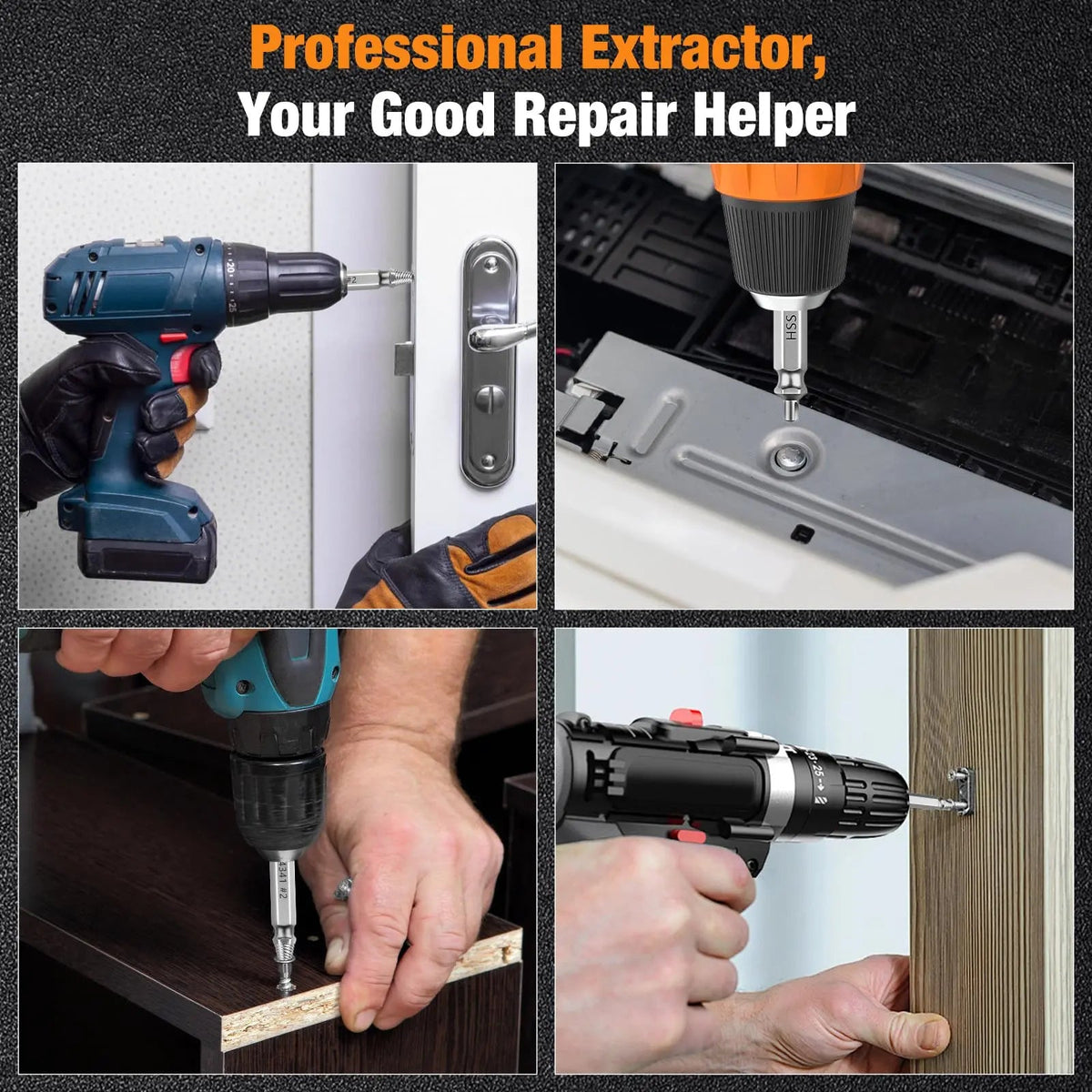 6PCS Damaged Screw Extractor Set