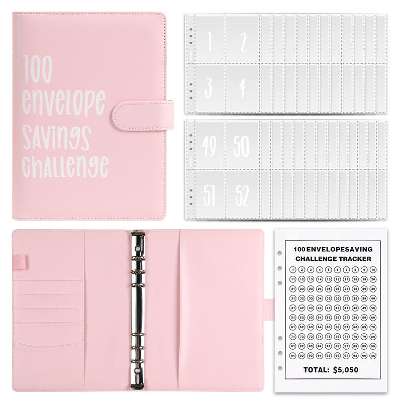 100 Days Money Saving Challenge Coin Envelope Budget Storage Book - Easy and Fun Way to Save  Money