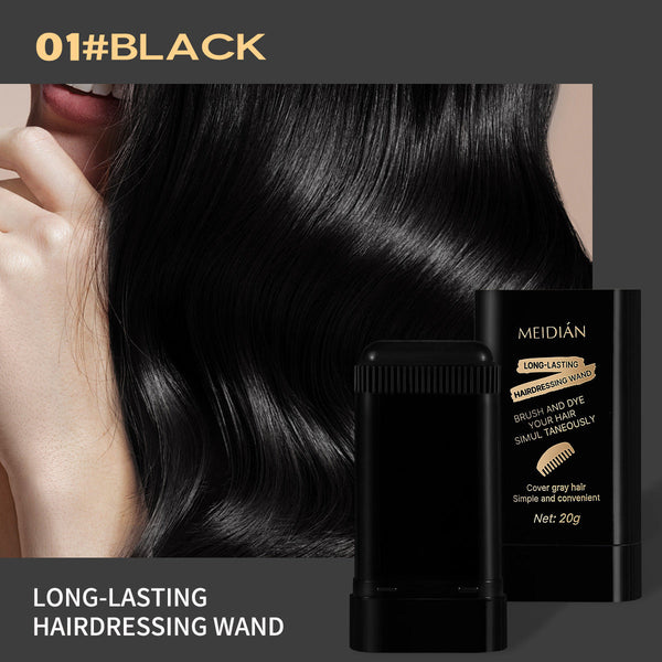 2-in-1 Instant Hair Color Stick, Portable Color Touch-Up Hair Sticks with Comb, Waterproof and Sweat-Proof