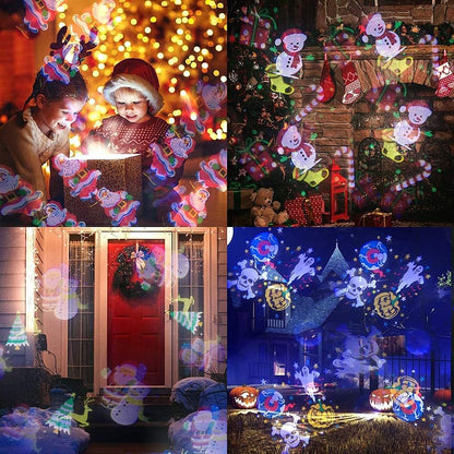 Adjustable-angle holiday-themed projector