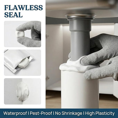 Faster Drying Moldable Sealant Clay - Quick Repair Putty for Drain Pipe Connection, Holes and Gaps