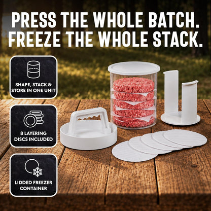 Burger Patty Maker,Multi‑Layer Burger Press Set for BBQ Homemade Prep