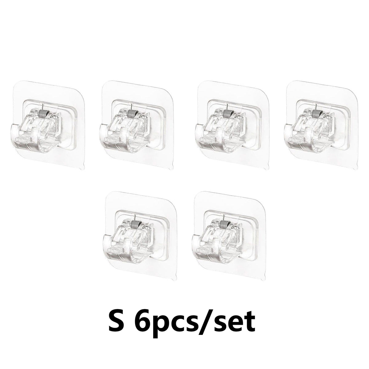 6-Pack No Drill Needed Curtain Rod Holders Brackets