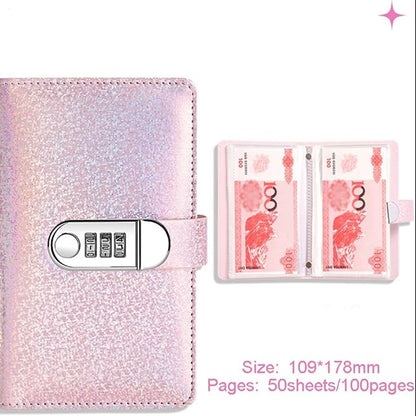 100 Pockets Money Saving Challenge Book with Password Lock