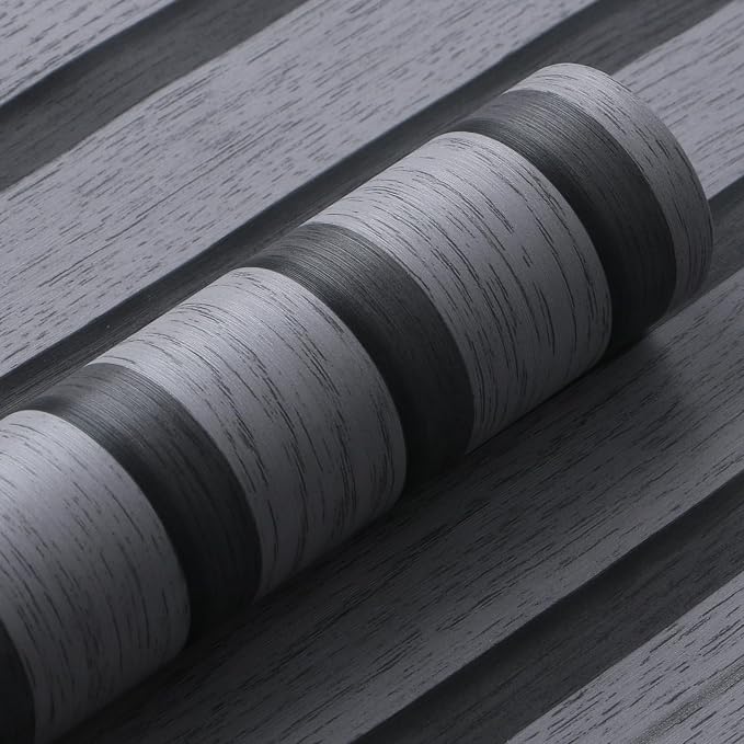 Wood Grain Slat Wall Panels Peel and Stick Faux Wood Thick Wallpaper