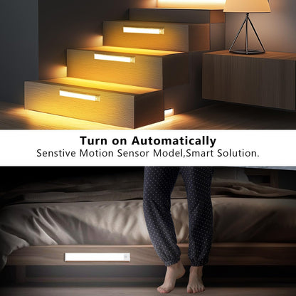 2 Pack Under Cabinet Lights - Rechargeable Motion Sensor Light