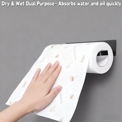 100pcs Household Disposable Rag Thickened Non-woven Kitchen Cleaning Cloth