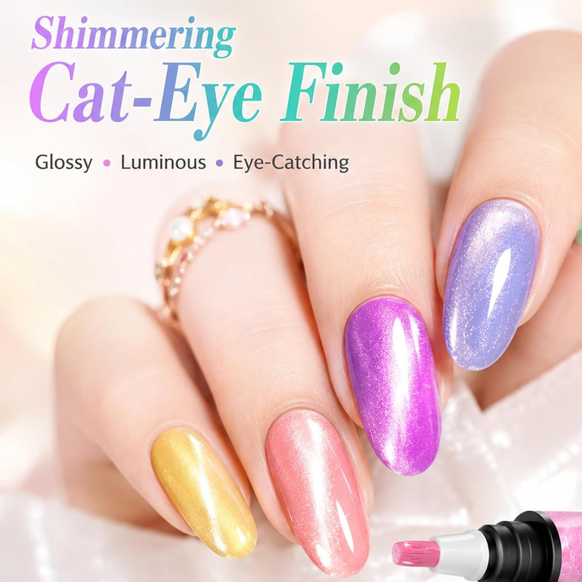 6 Colors Gel Nail Polish Pens, One Step Quick Dry UV Gel Nail Polish Set
