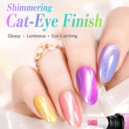 6 Colors Gel Nail Polish Pens, One Step Quick Dry UV Gel Nail Polish Set