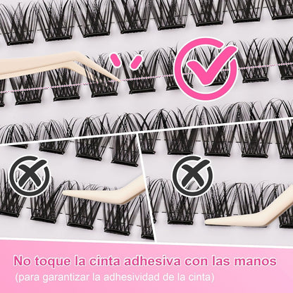 Self-Adhesive False Eyelash Set with Tweezers