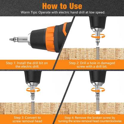 6PCS Damaged Screw Extractor Set