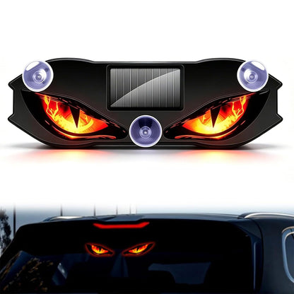 Solar Demon Eye LED Car Window Light, Wireless Demon Eyes Windshield Warning Lamp