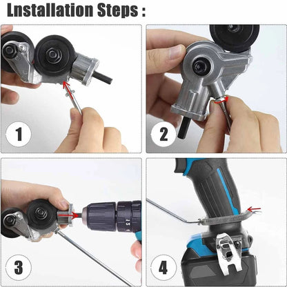 Electric Drill Sheet Metal Cutter Attachment Set for Cutting Iron