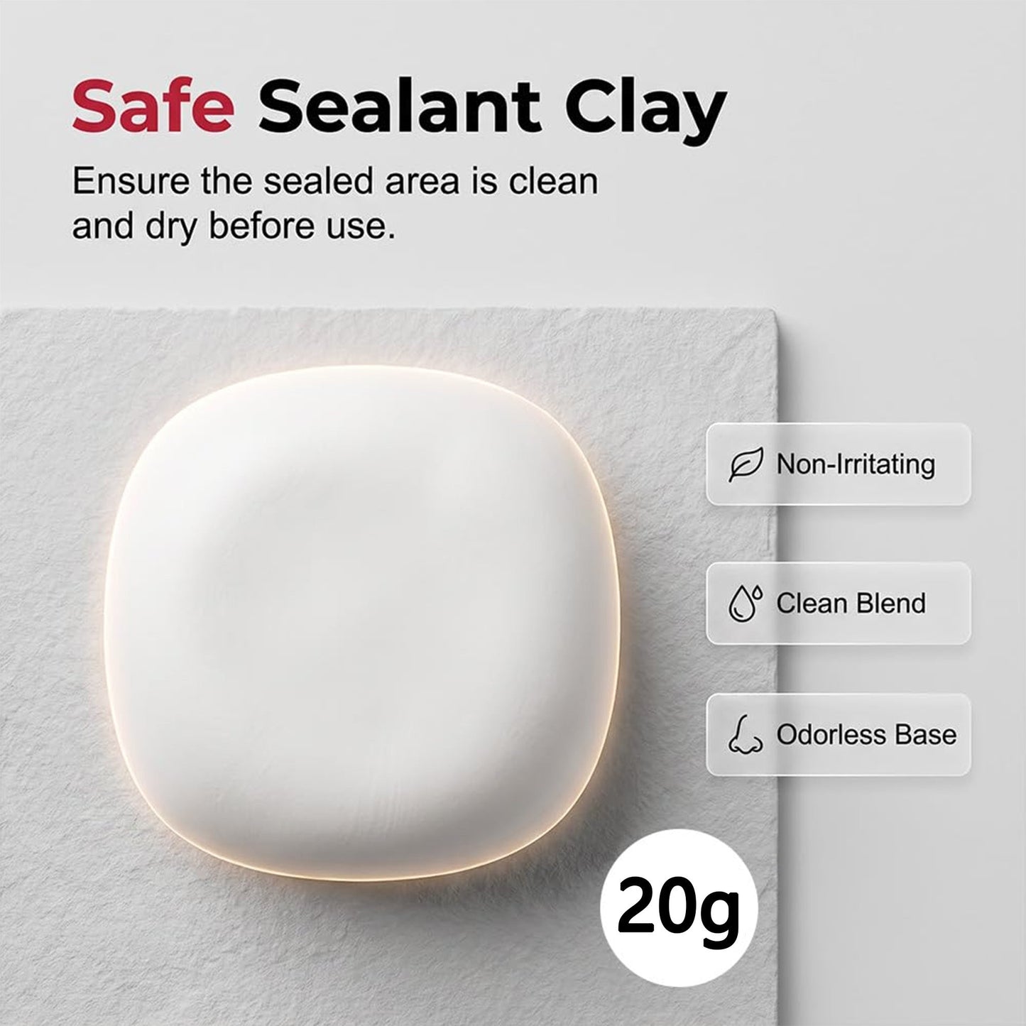 Faster Drying Moldable Sealant Clay - Quick Repair Putty for Drain Pipe Connection, Holes and Gaps