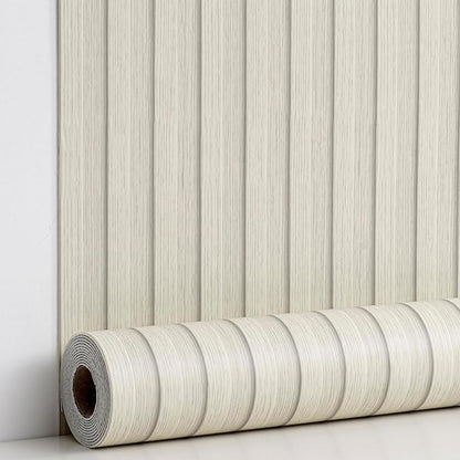 Wood Grain Slat Wall Panels Peel and Stick Faux Wood Thick Wallpaper