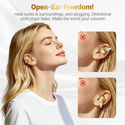 X22 Fashionable Clip On Wireless Headphones-Handbag‑Style Handbag & Butterfly Crystal-Buckle Earrings