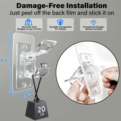 6-Pack No Drill Needed Curtain Rod Holders Brackets