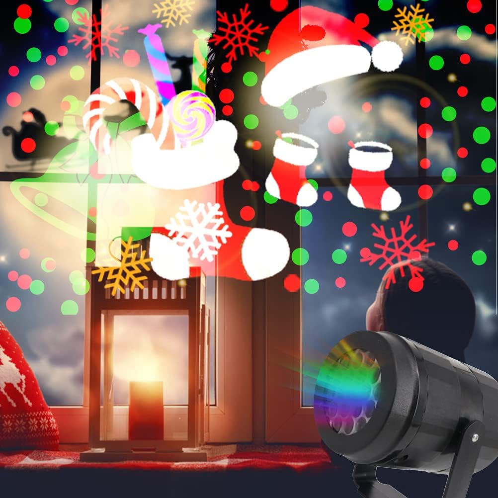 Adjustable-angle holiday-themed projector