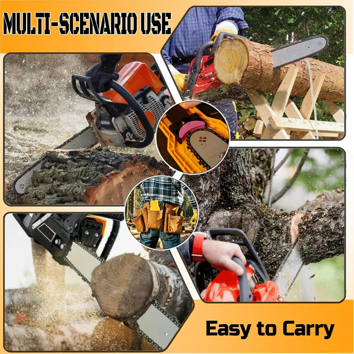 Electric Chainsaw Teeth Sharpener, Portable Fast Grinding Tool