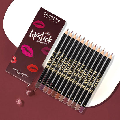 12 Colors Matte Lip Liner Set
