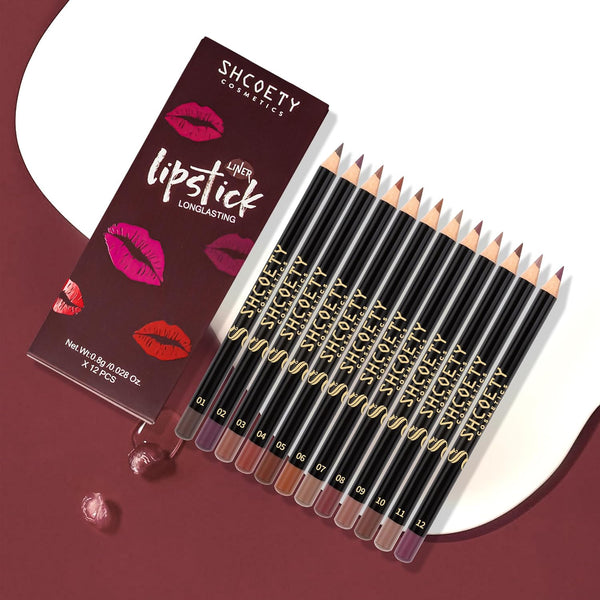 12 Colors Matte Lip Liner Set