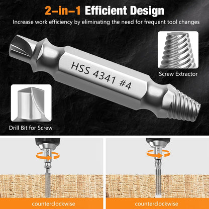 6PCS Damaged Screw Extractor Set