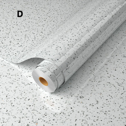 Glossy Marble-Pattern Self-Adhesive Wallpaper—Waterproof and Removable for Cabinets and Bathrooms