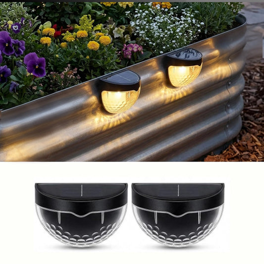 2 Pack LED Waterproof Garden Bed Solar Lights with Dusk to Dawn Sensors