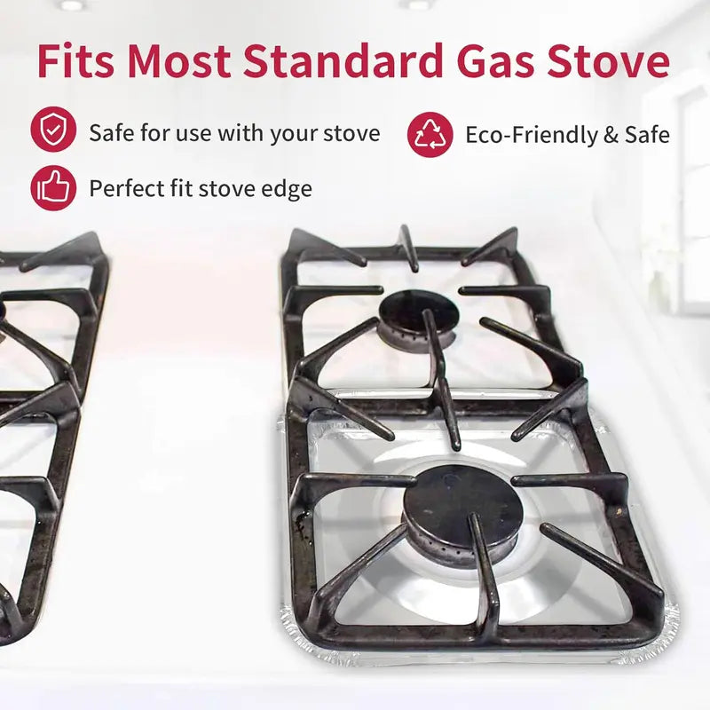 10PCS Aluminum Foil Gas Stove Burner Covers