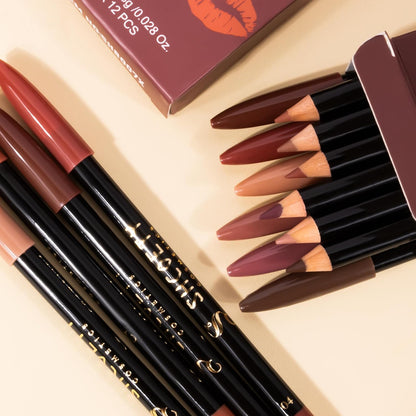 12 Colors Matte Lip Liner Set