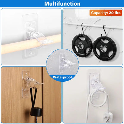 6-Pack No Drill Needed Curtain Rod Holders Brackets