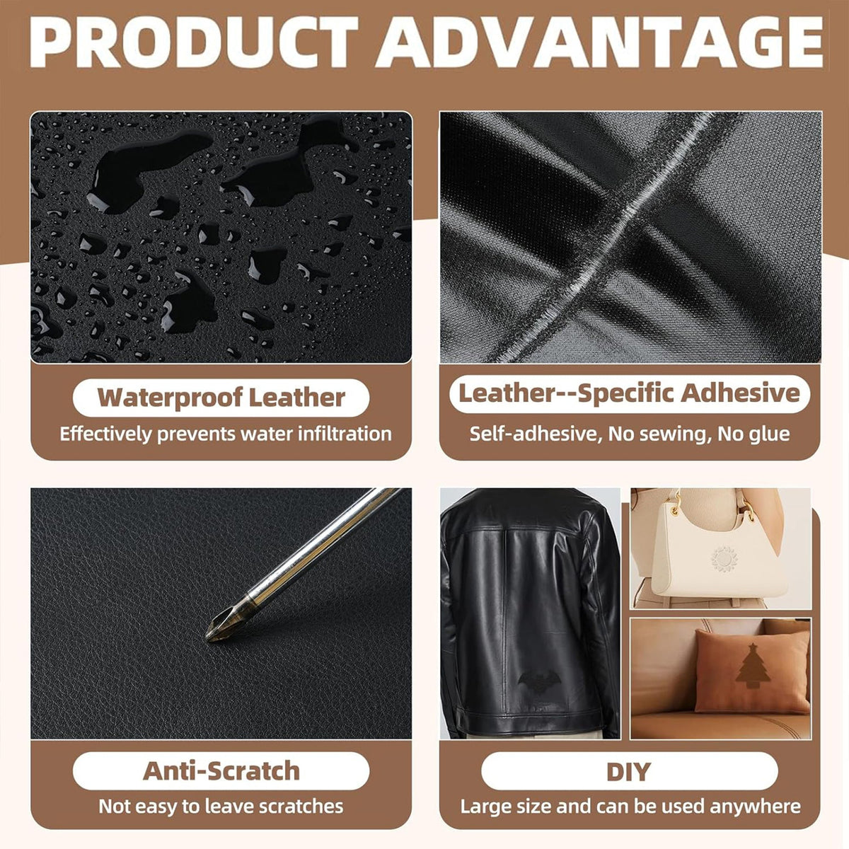 12"x40" Leather Sheets, Soft Leather Fabric Sheets